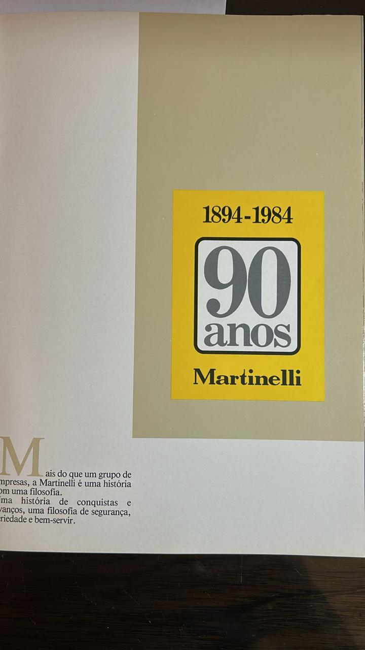 Encarte dos 90 anos do Grupo Martinelli em 1984